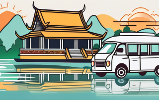 A travel insurance policy next to iconic thai symbols