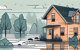 A house being surrounded by flood water