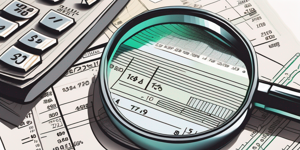 A magnifying glass over a pile of utility bills