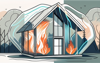 A house being protected by a transparent shield