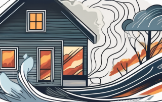 A home with various elements like fire