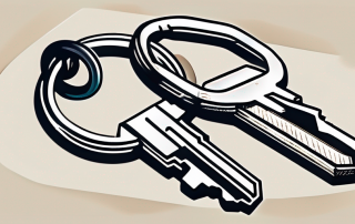 Two keys on a keyring