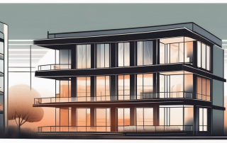 A residential building with a lease agreement on the foreground