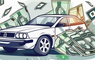 A car with a shield symbolizing protection