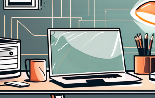 A home office setup with various valuable items such as a laptop