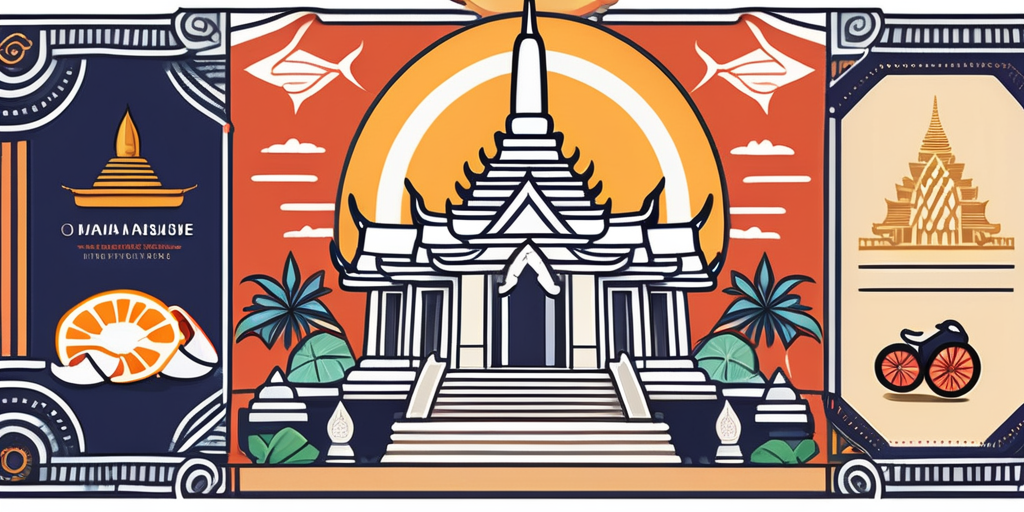 A travel insurance card with a thai flag design
