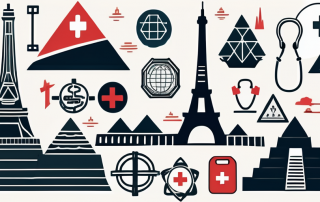 Various international landmarks