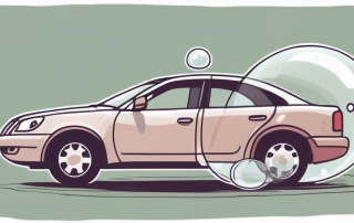 A car with a safety bubble around it
