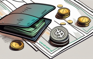 A wallet with coins and bills spilling out