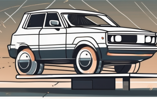 A car with a protective shield around it