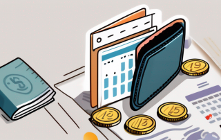 A wallet with coins and bills next to an insurance policy document