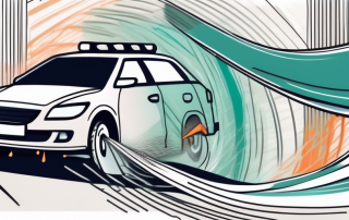 A car collision with a safety barrier