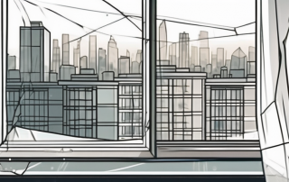 A broken window in a rented apartment