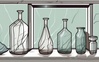 Various types of glass items such as a window