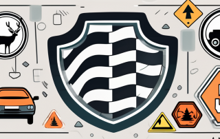 A car with a shield symbolizing protection