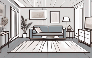 A home interior showcasing various valuable items like a television