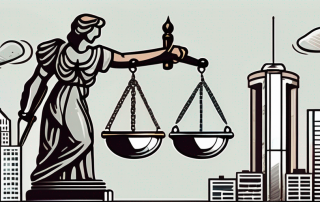 A pair of scales signifying justice