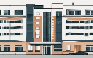 A residential building with a symbolic division down the middle