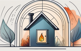 A house being protected by a transparent shield