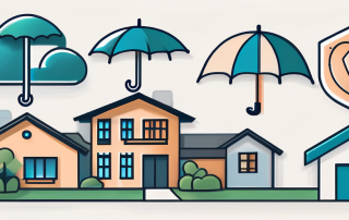 Various insurance-related icons like a house