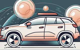 A car with a protective bubble around it