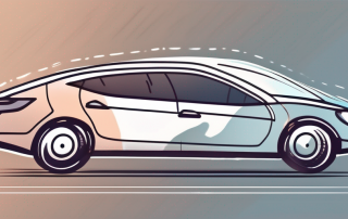 A car with a protective shield around it
