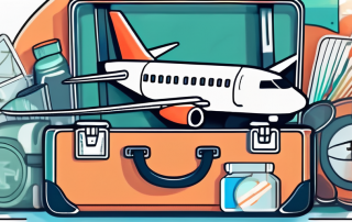 A suitcase with travel stickers