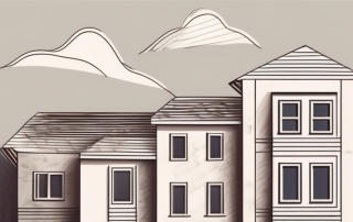 A residential building with a roof made of tax forms