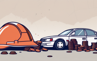 A cancelled insurance policy lying next to a pile of coins