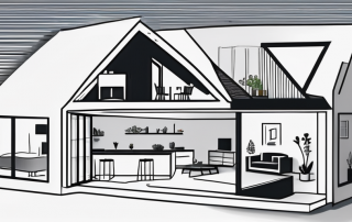 A house split in half