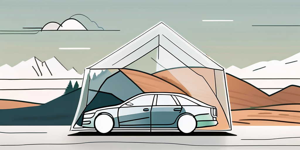 A car partially covered by a transparent shield