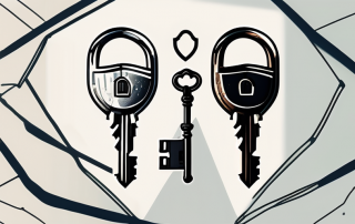 Two house keys intertwined