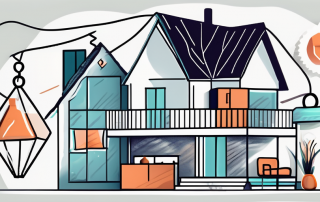 A house with various household items like furniture