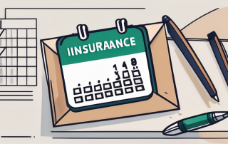 A closed insurance policy envelope with a pen