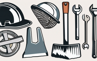 Various physical labor tools such as a hammer