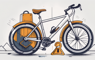 A bicycle securely locked with a sturdy lock