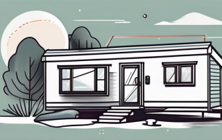 A mobile home with visible home contents like furniture and electronics