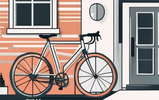A bicycle near a house