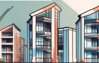 A residential building with a price tag attached to it