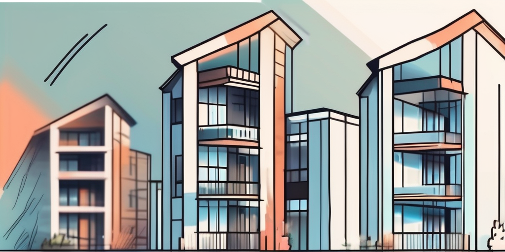 A residential building with a price tag attached to it