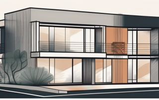 A residential building with a key next to it