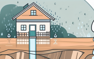 A house with visible foundations