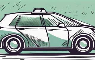 A car with a safety shield symbol hovering over it