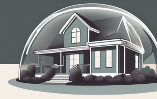 A family home with a protective bubble around it