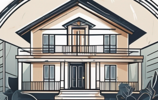 A house with a safety shield symbolizing insurance