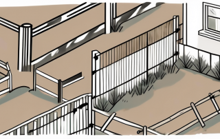 A peaceful residential area with fences separating houses