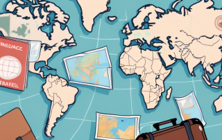 A suitcase with travel stickers from various countries