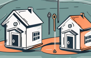 A key inserted into a house-shaped piggy bank