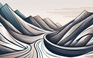 A winding path progressively steeping up a mountain