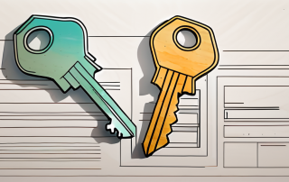Two keys representing two people and a lease document